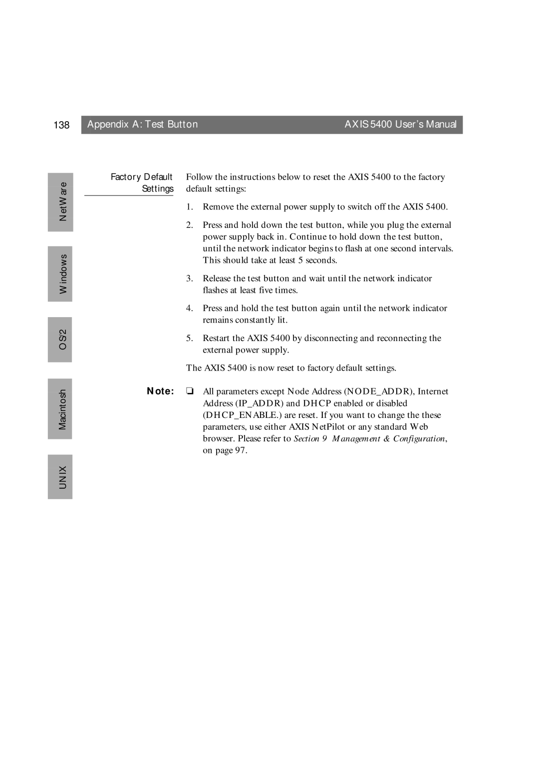 Axis Communications 5400 user manual 138 