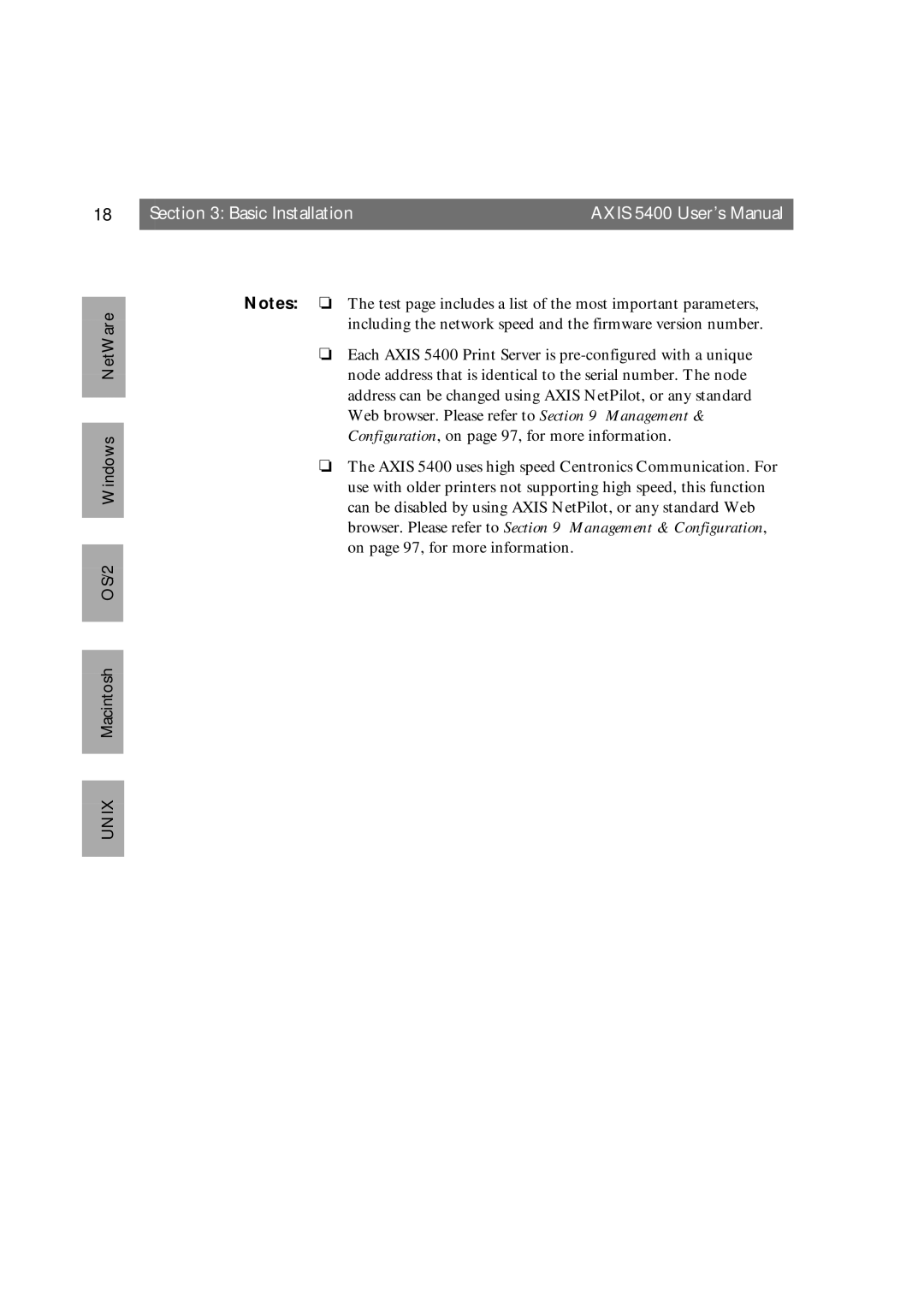 Axis Communications 5400 user manual Basic Installation 