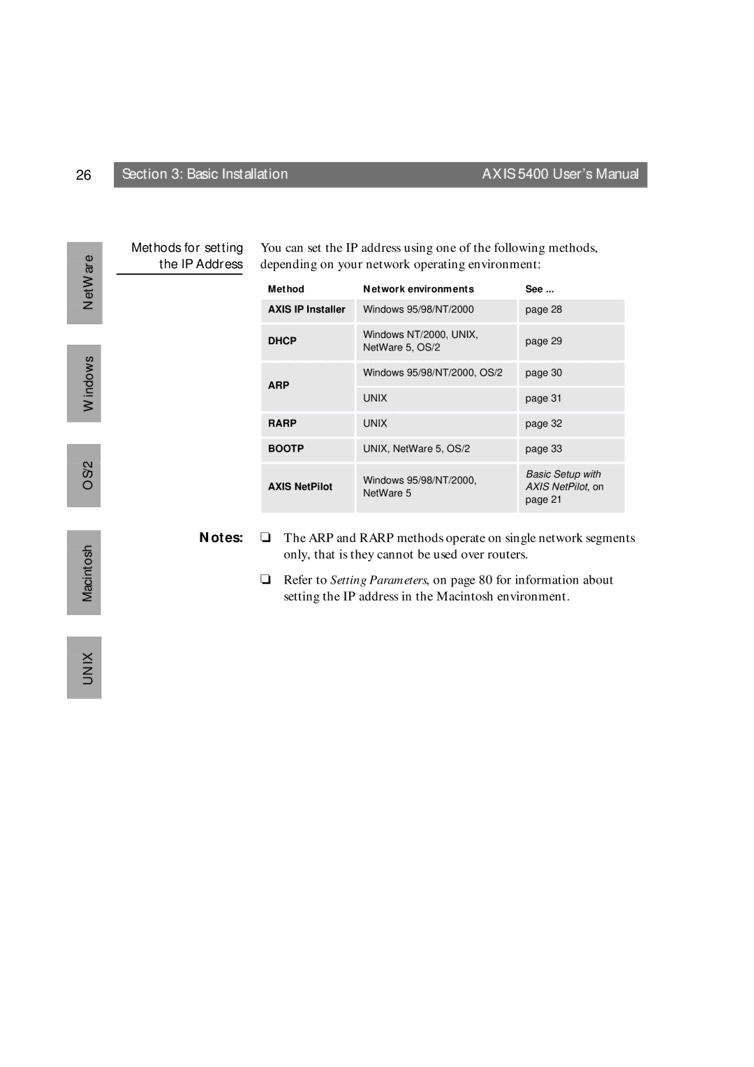 Axis Communications 5400 user manual Dhcp 