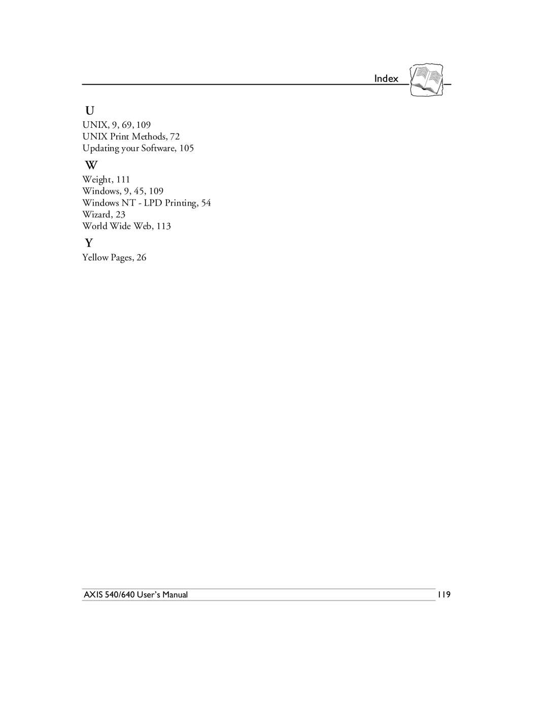 Axis Communications manual Axis 540/640 User’s Manual 119 