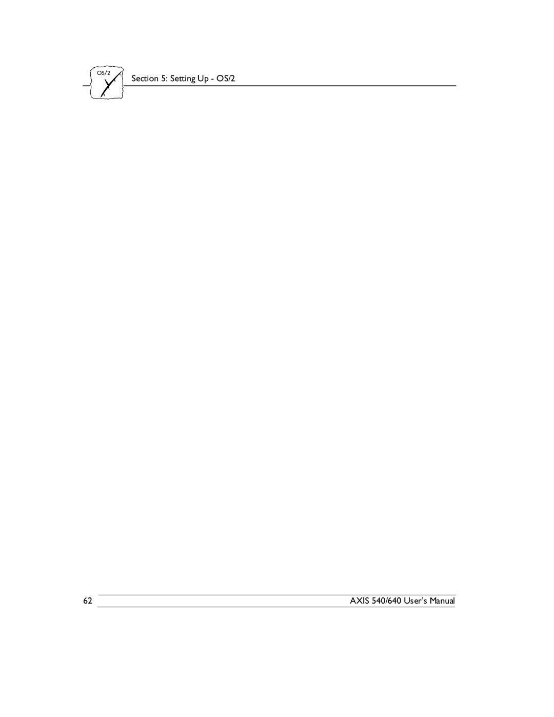 Axis Communications 540/640 manual Setting Up OS/2 