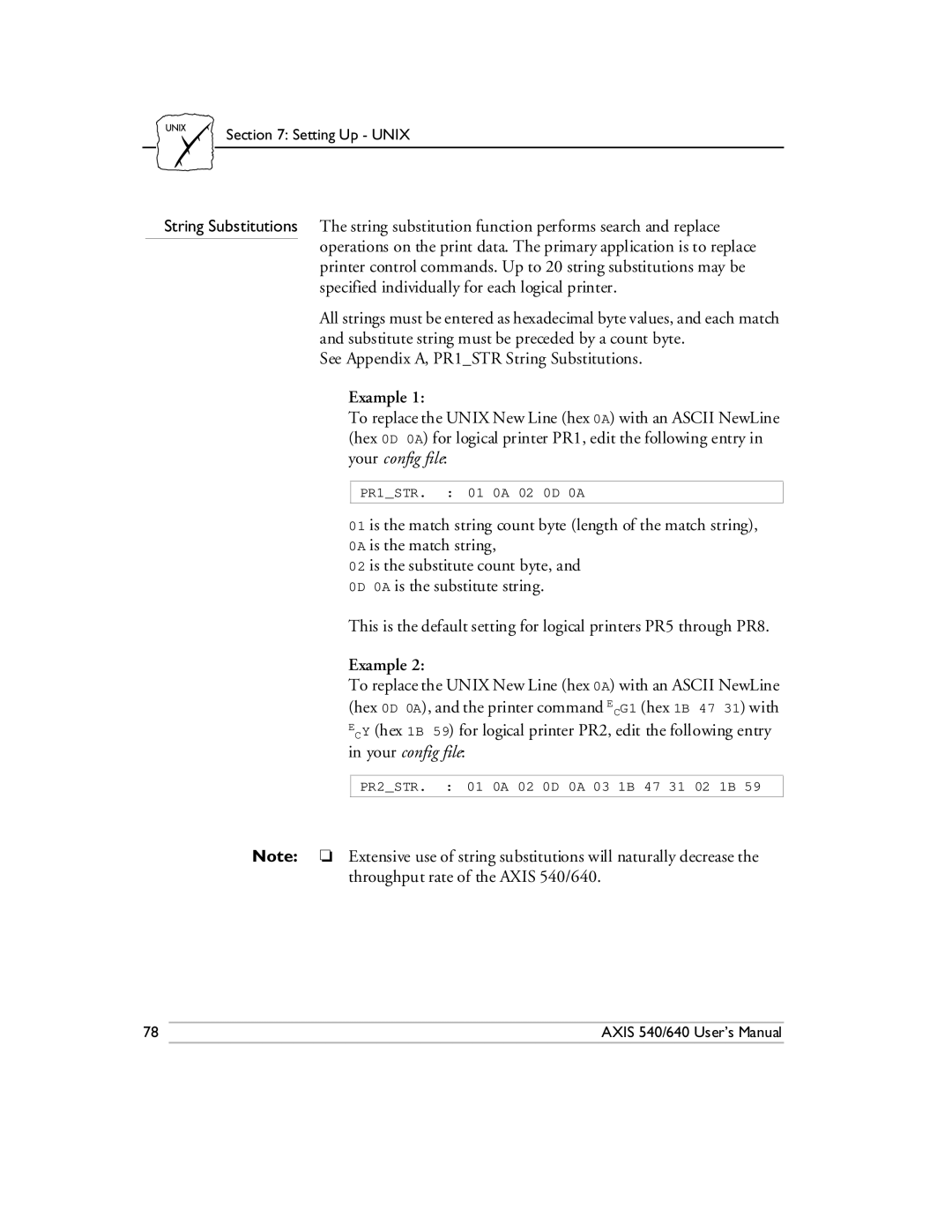 Axis Communications 540/640 manual PR1STR 0A 02 0D 0A 