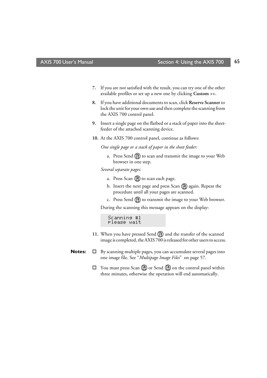 Axis Communications 700 user manual Several separate pages 