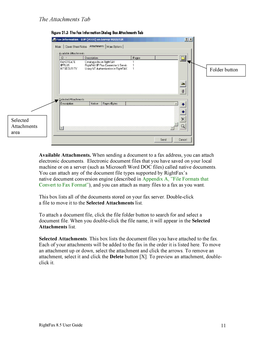 Axis Communications 8.5 manual Attachments Tab 