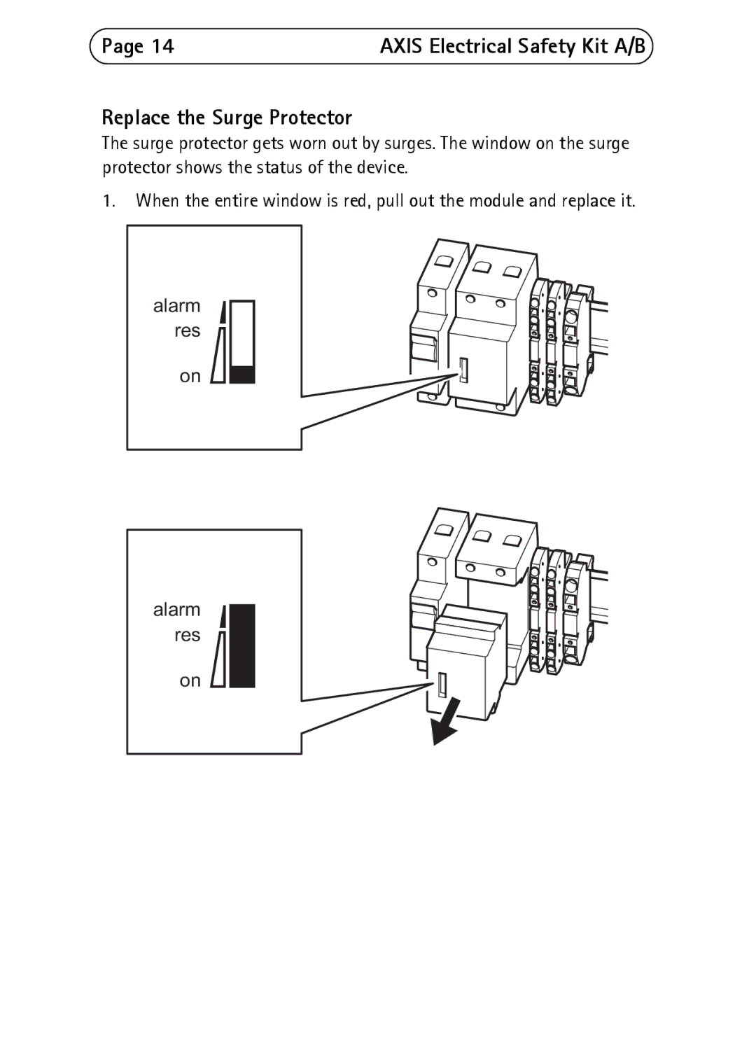 Axis Communications A 120 V AC, B 230 V AC manual Replace the Surge Protector 