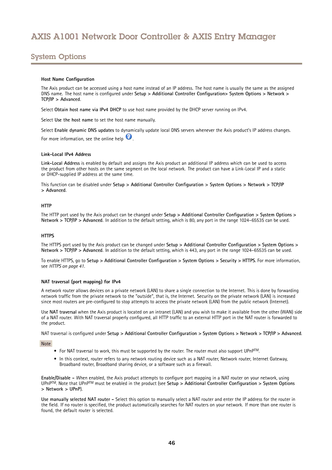 Axis Communications A1001 user manual Host Name Configuration, Link-Local IPv4 Address 