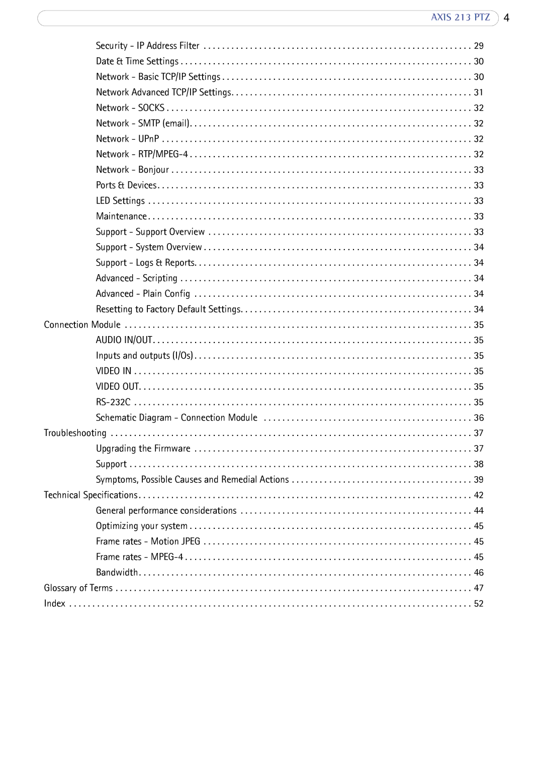 Axis Communications AXIS 213 PTZ user manual Axis 213 PTZ 