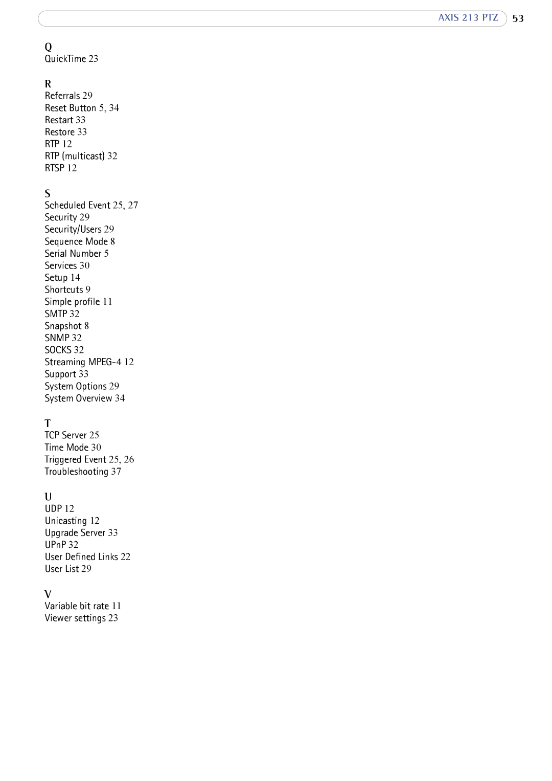 Axis Communications AXIS 213 PTZ user manual Smtp 