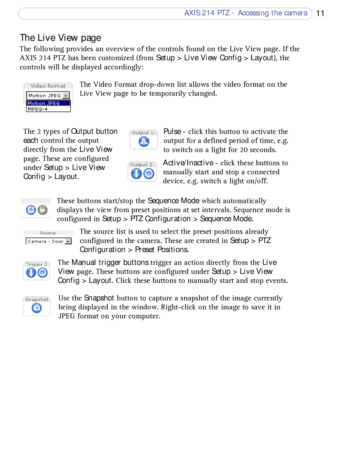 Axis Communications AXIS 214 PTZ user manual Live View 