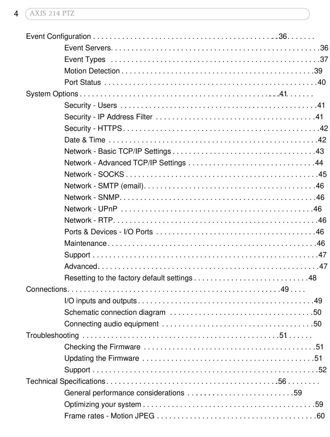 Axis Communications AXIS 214 PTZ user manual Axis 214 PTZ 