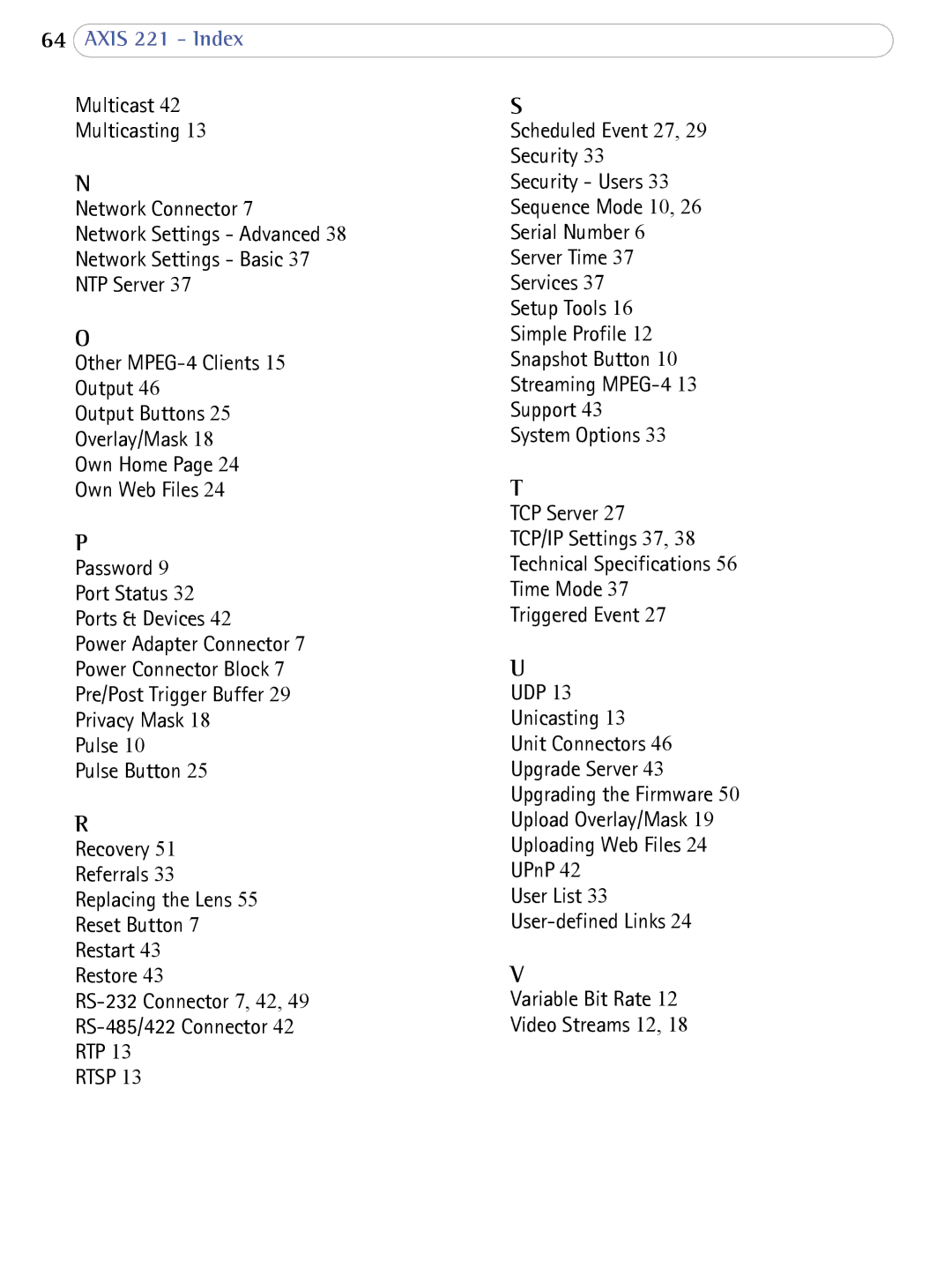 Axis Communications AXIS 221 user manual Rtsp 