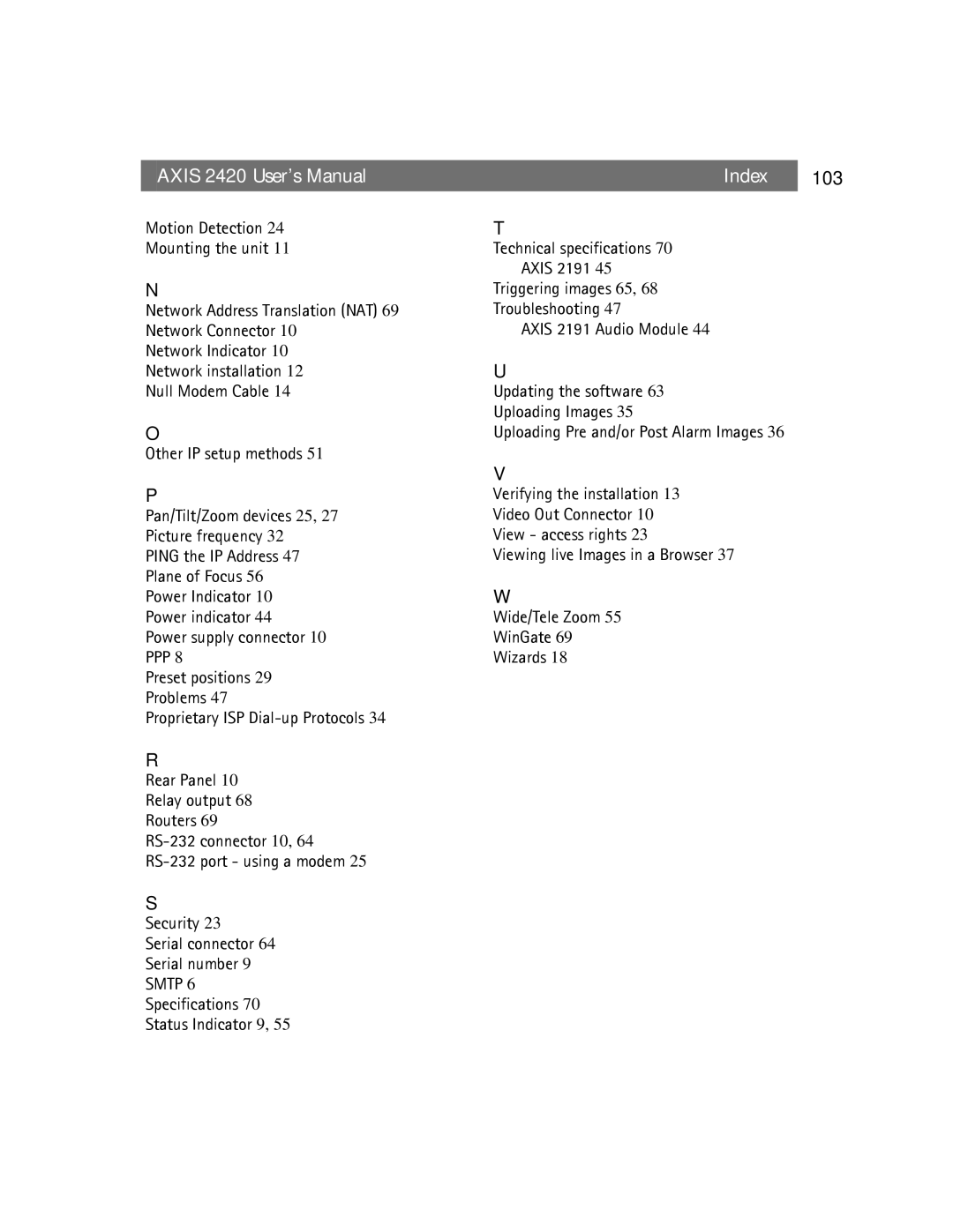 Axis Communications AXIS 2420 user manual Smtp 