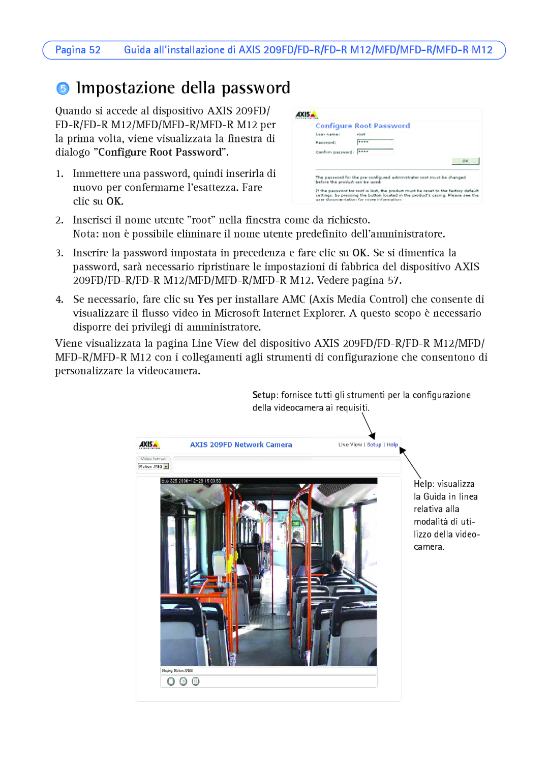 Axis Communications AXIS MFD-R M12 manual Impostazione della password 