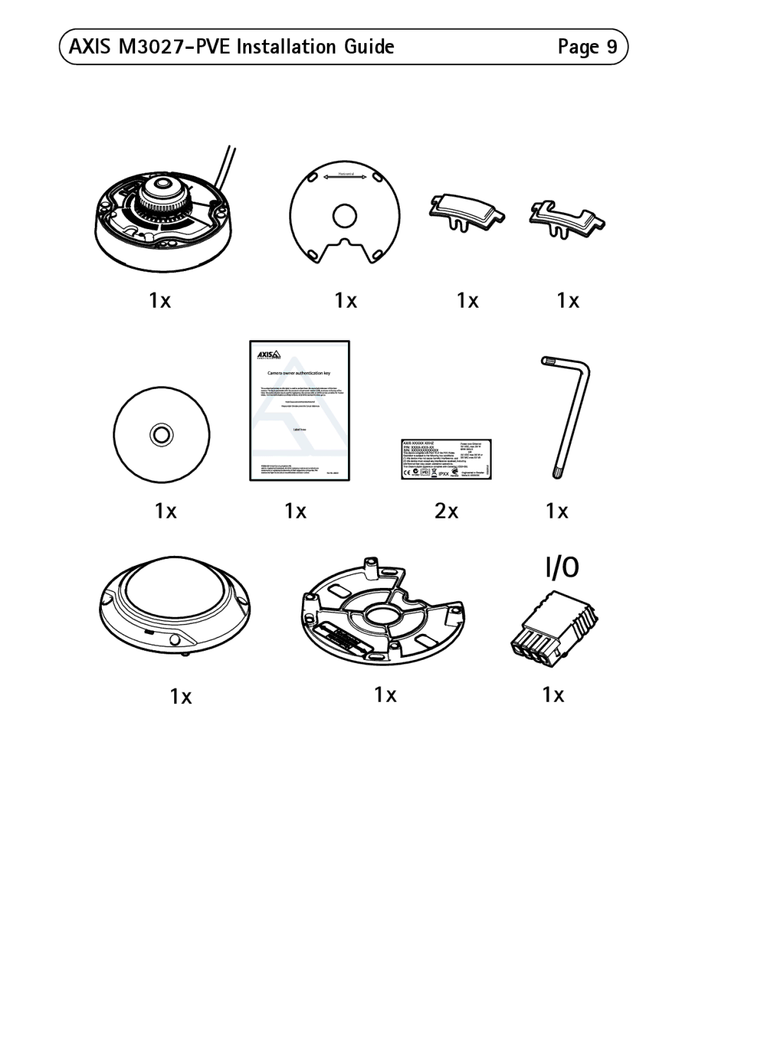 Axis Communications axis network camera manual Axis M3027-PVE Installation Guide 