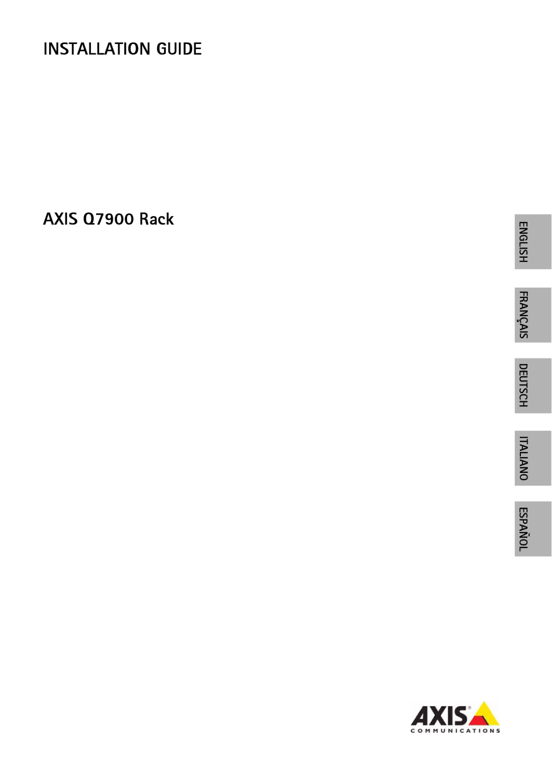 Axis Communications AXIS Q7900 Rack manual Installation Guide, Axis Q7900 Rack 