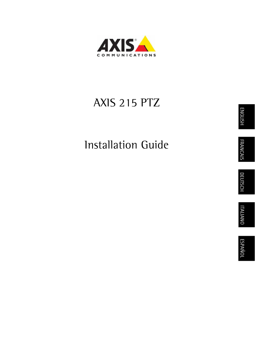 Axis Communications axis manual Axis 215 PTZ 