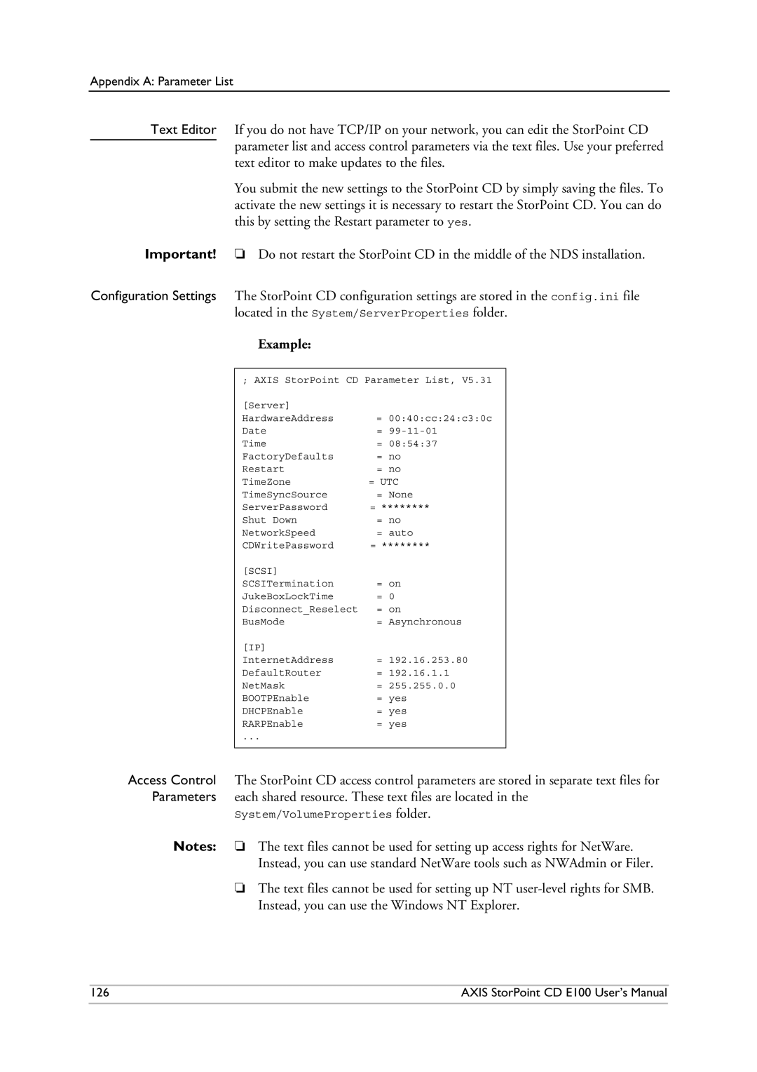 Axis Communications CD E100 user manual 126 