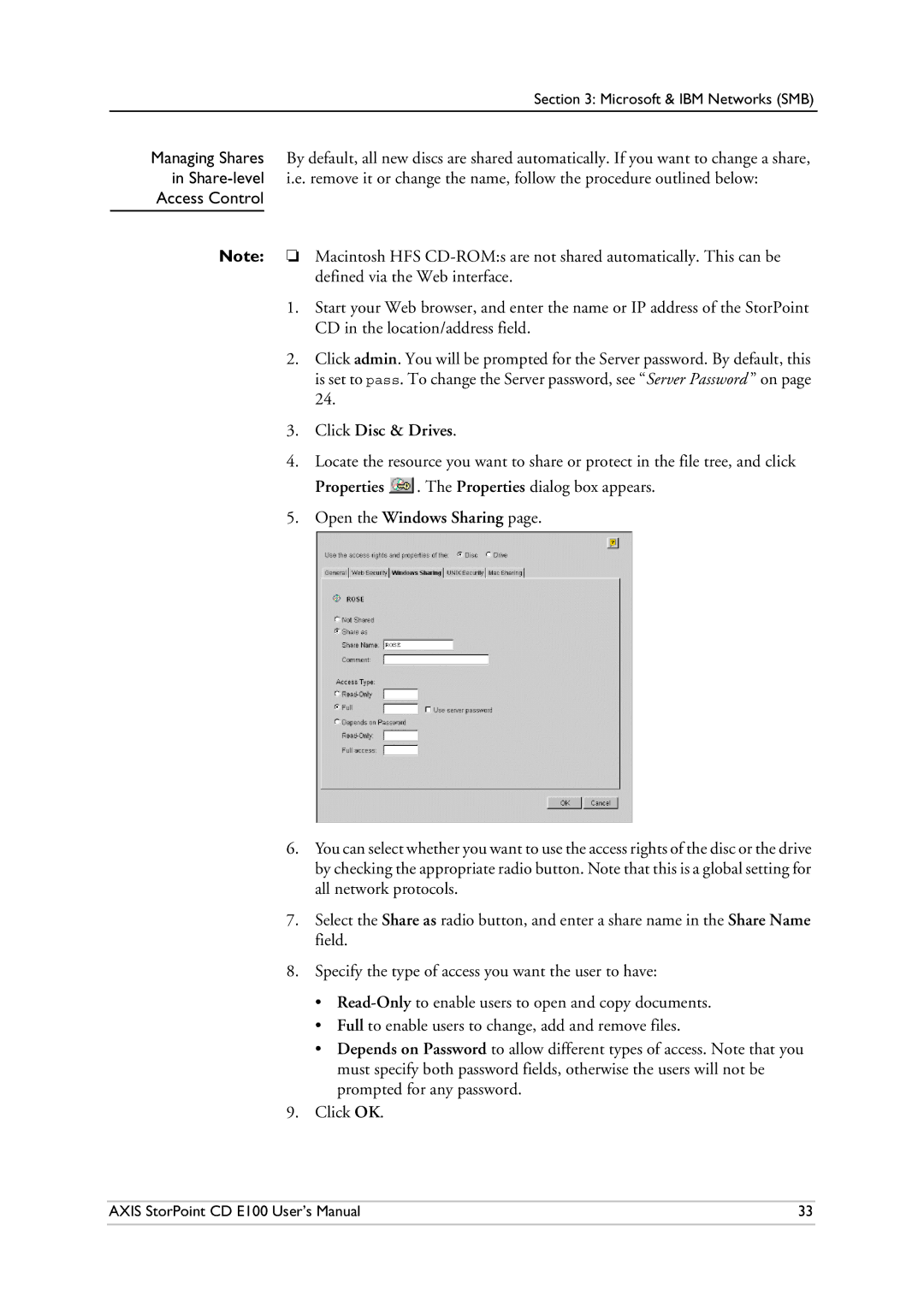 Axis Communications CD E100 user manual Click Disc & Drives 