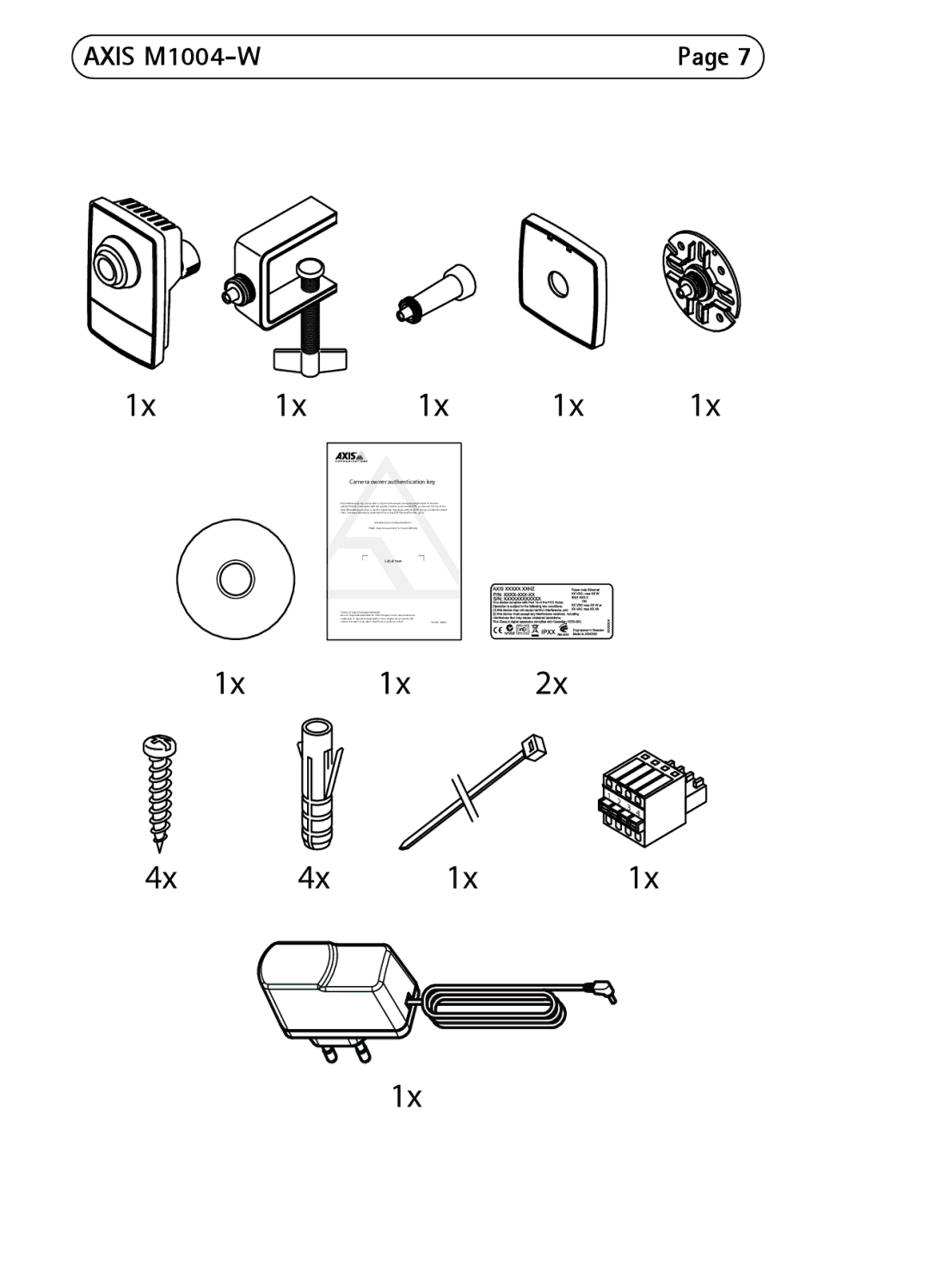 Axis Communications manual Axis M1004-W 