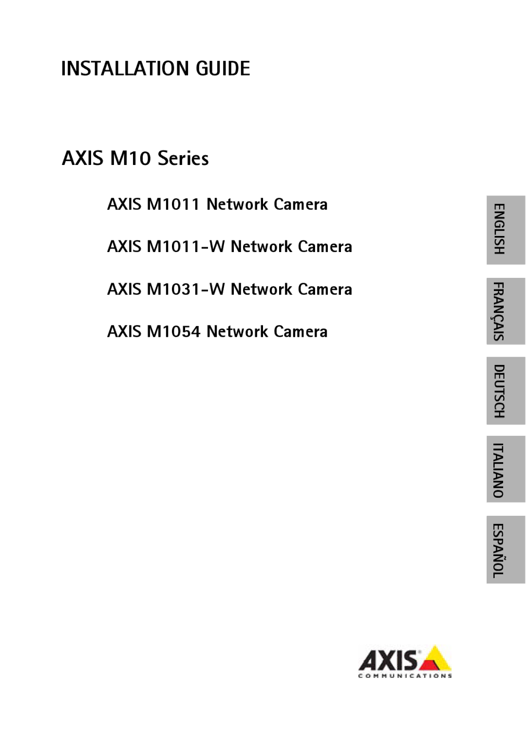 Axis Communications M1054, M1031-W, M1011-W manual Installation Guide 