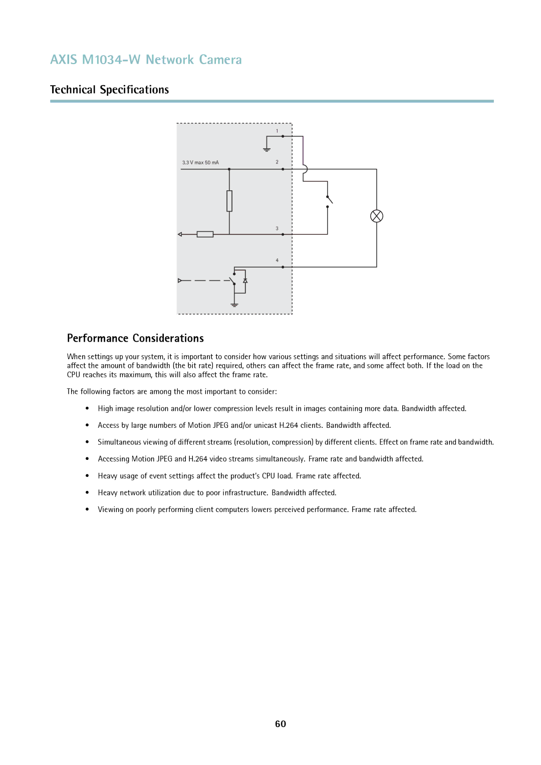 Axis Communications M1034-W user manual Performance Considerations 