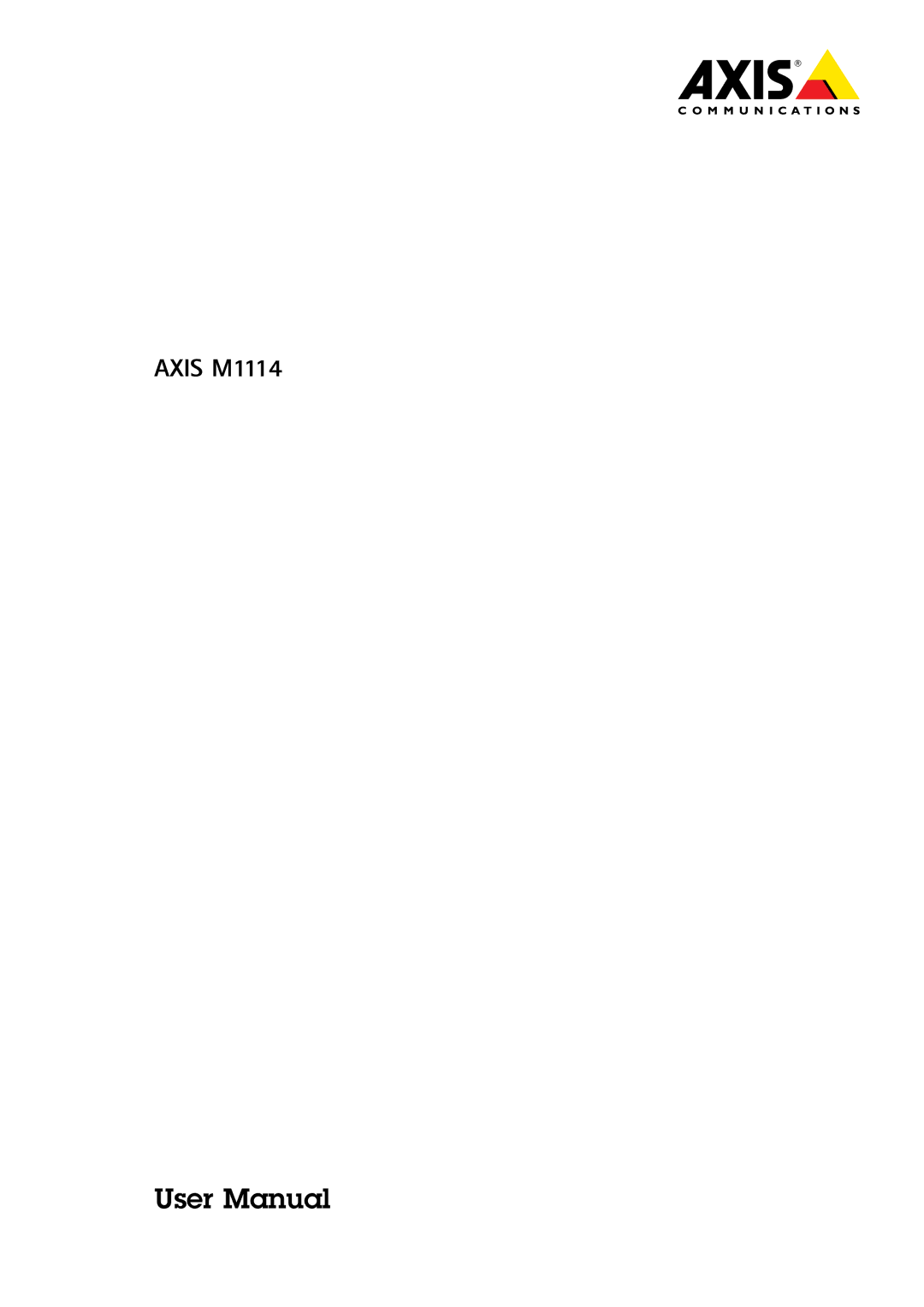 Axis Communications user manual Axis M1114 