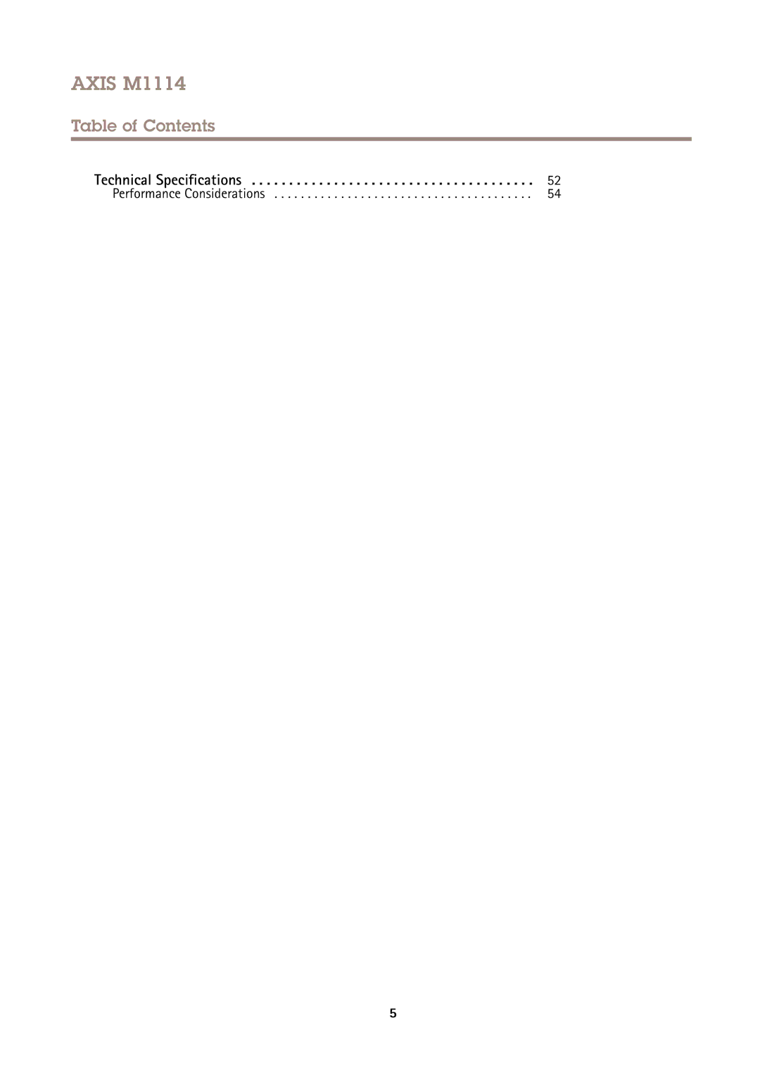 Axis Communications M1114 user manual Performance Considerations 