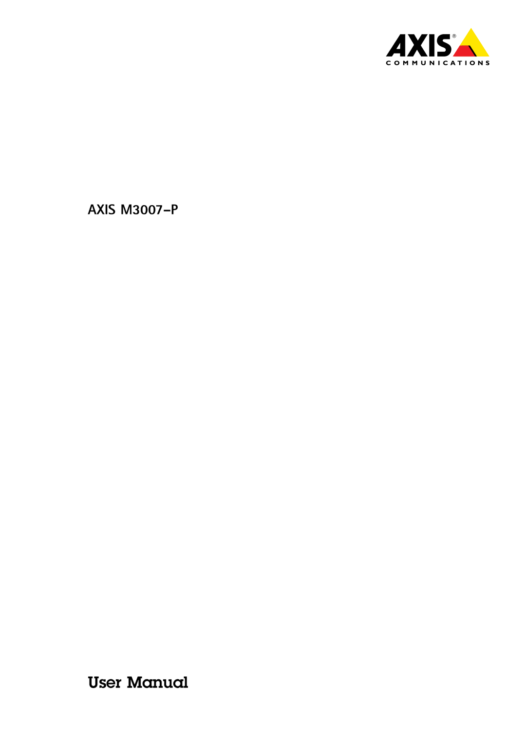 Axis Communications M3007P user manual Axis M3007-P 