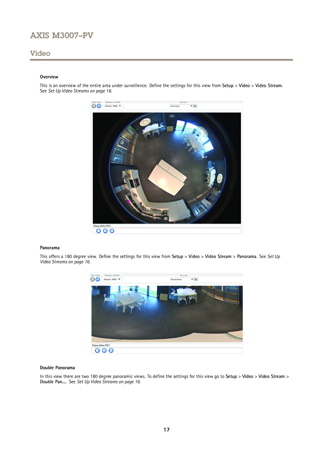 Axis Communications M3007PV user manual Overview, Double Panorama 