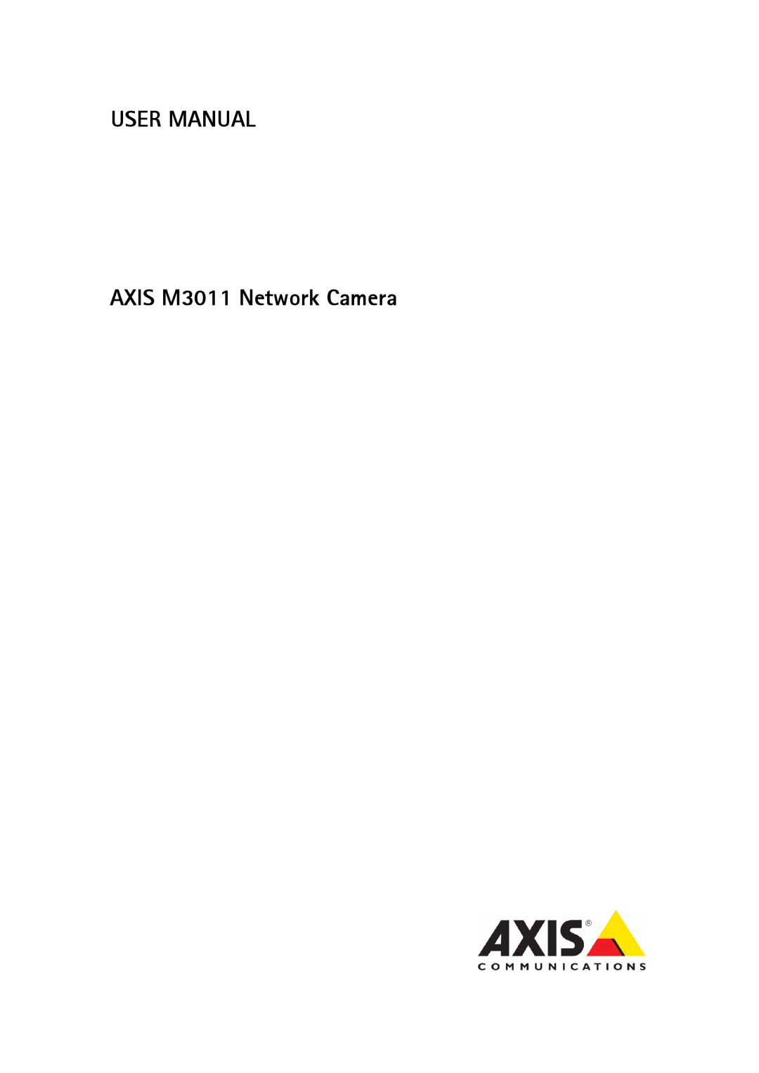 Axis Communications user manual Axis M3011 Network Camera 