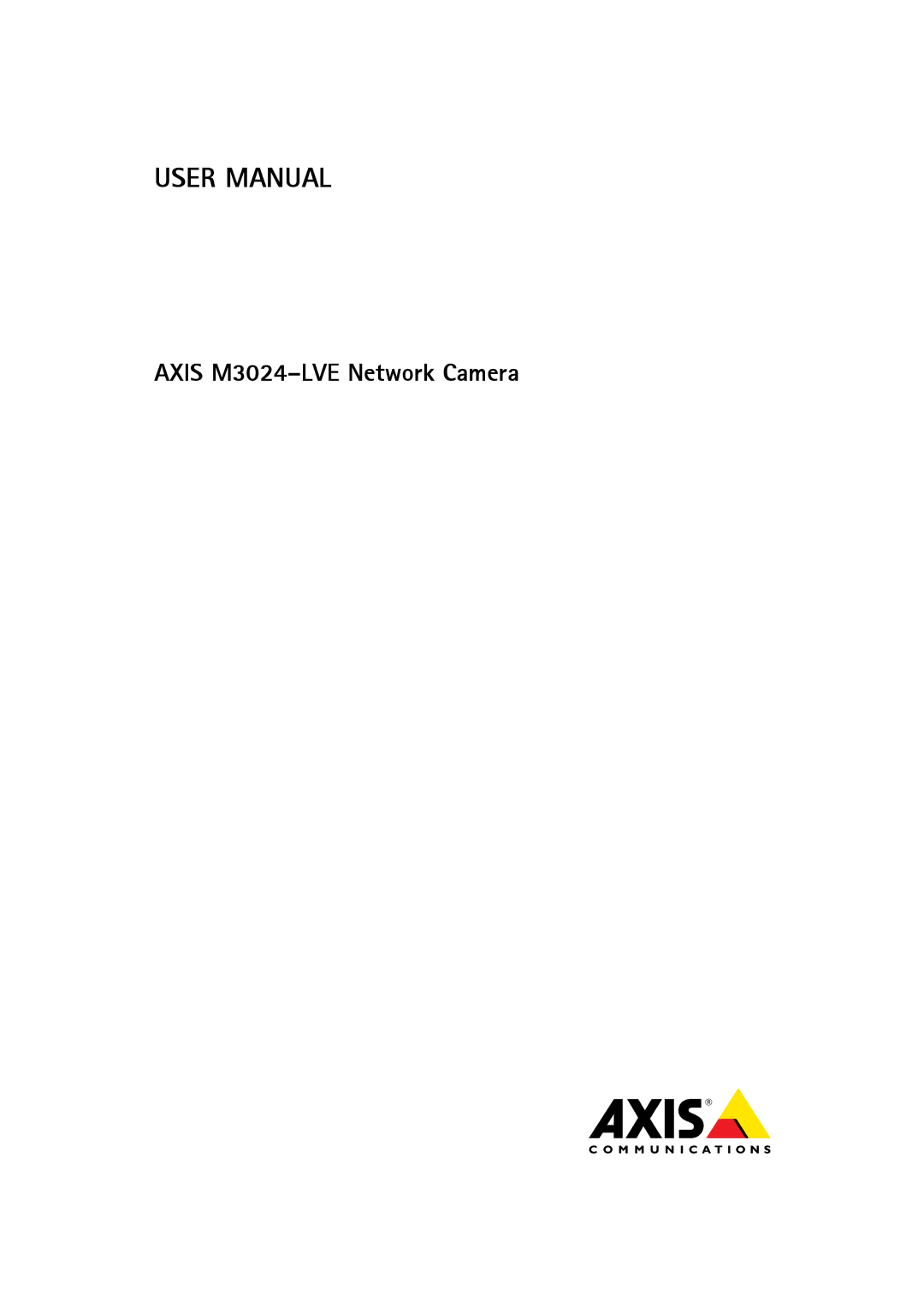 Axis Communications M3024LVE user manual Axis M3024-LVE Network Camera 