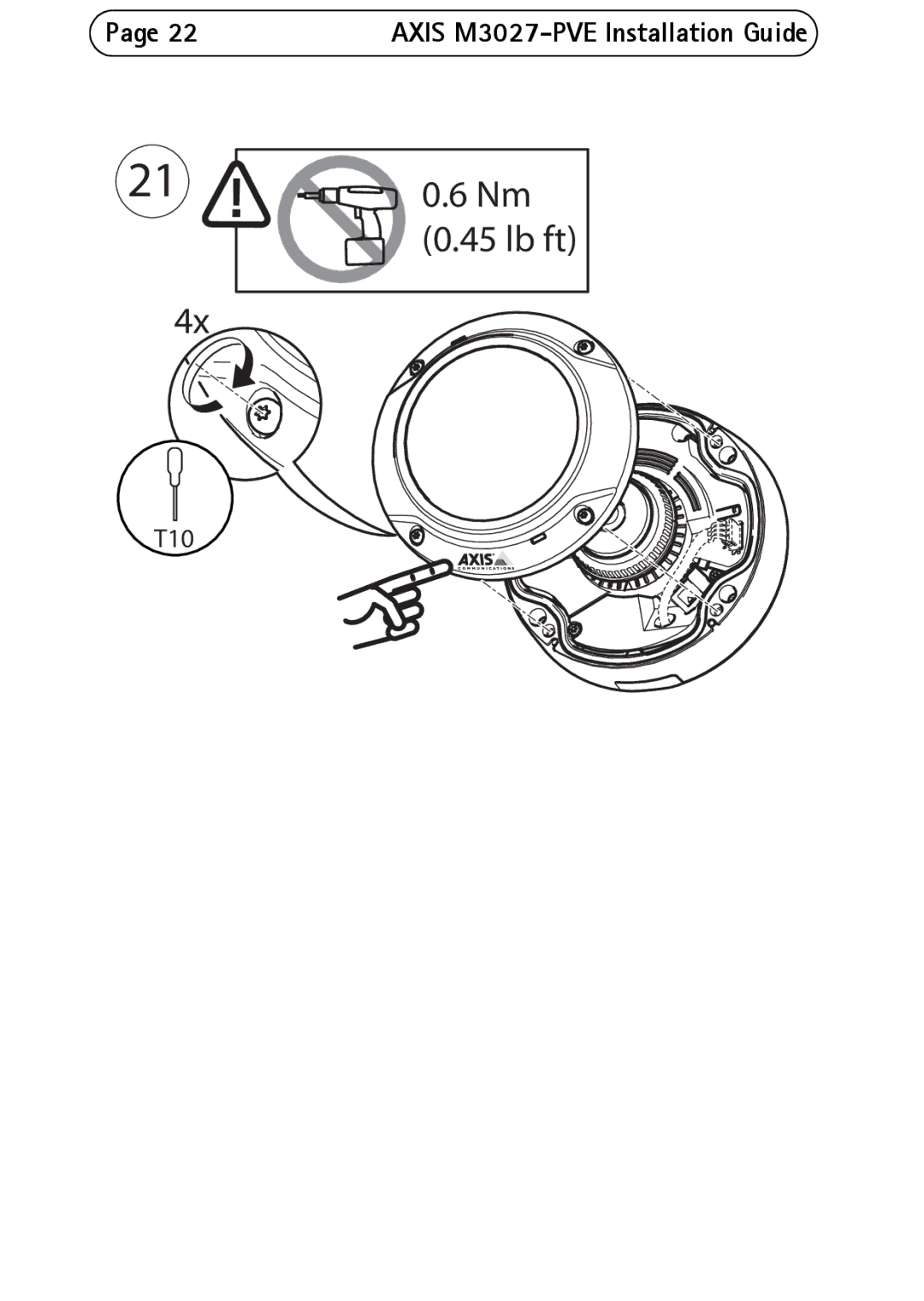 Axis Communications M3027-PVE manual Lb ft 