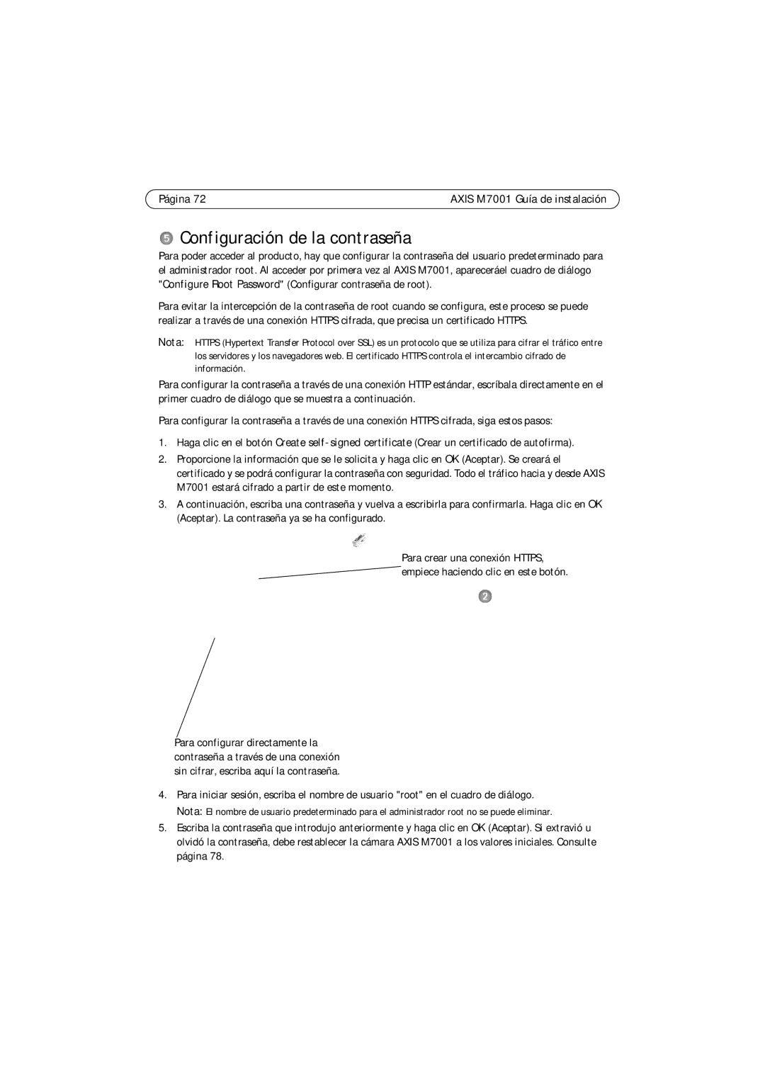 Axis Communications M7001 manual Configuración de la contraseña 