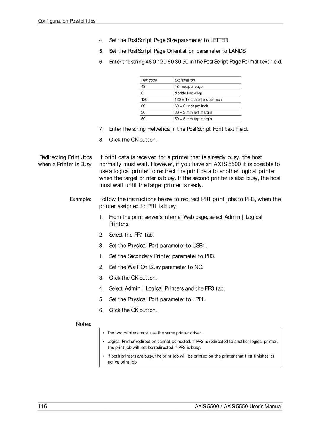 Axis Communications AXIS 5550, Network Print Servers, AXIS 5500 manual Select Admin Logical Printers and the PR3 tab 