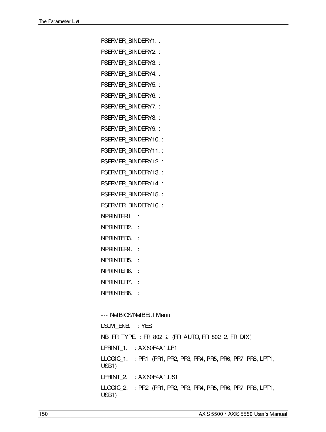 Axis Communications Network Print Servers, AXIS 5500, AXIS 5550 manual PR1, LPRINT2. AX60F4A1.US1, PR2, 150 