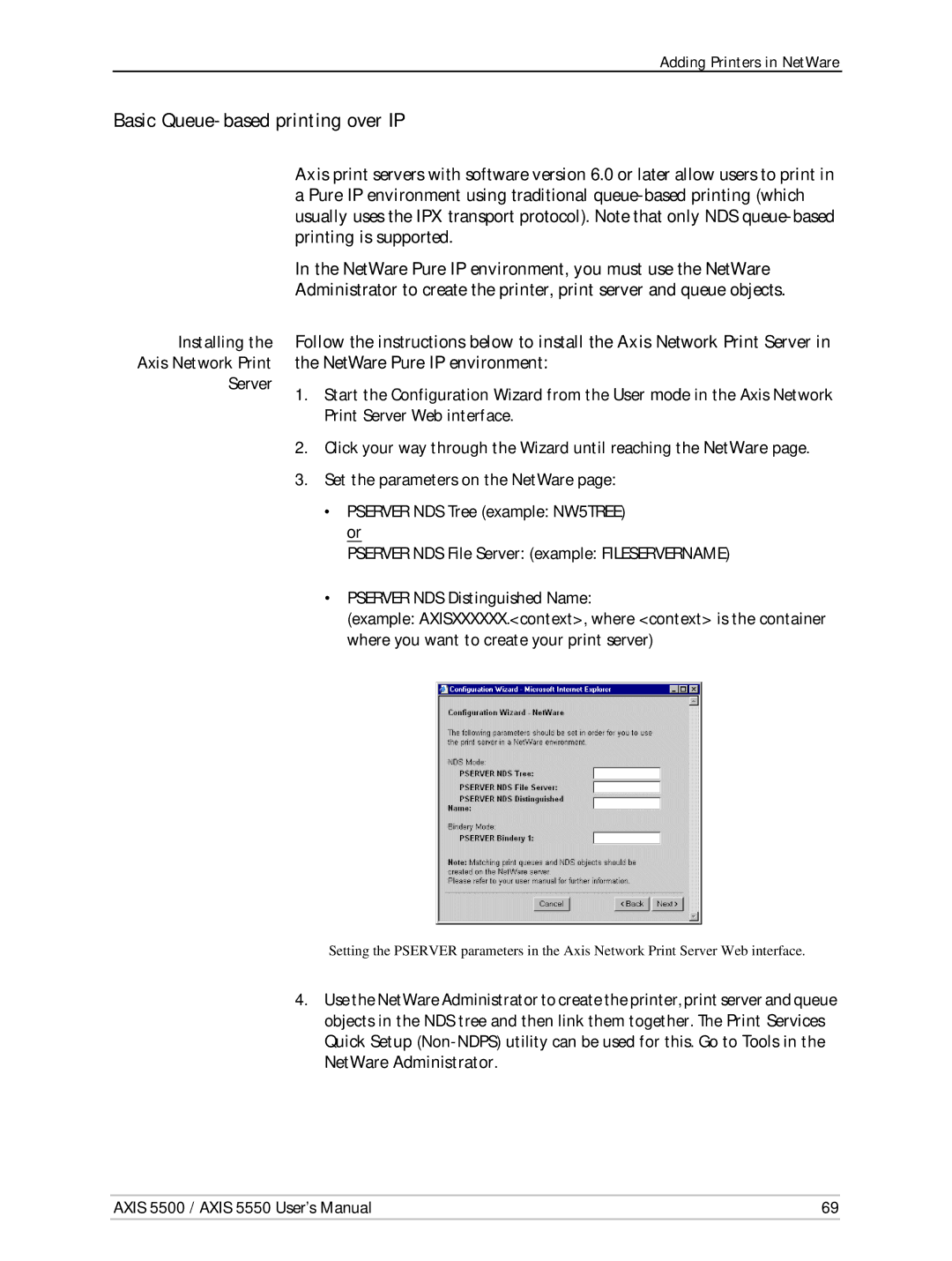 Axis Communications Network Print Servers manual Basic Queue-based printing over IP, Installing Axis Network Print Server 