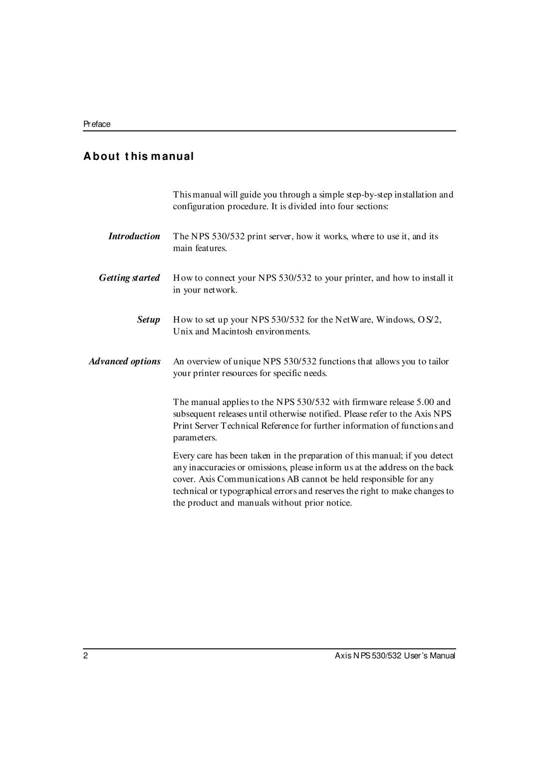 Axis Communications NPS 532, NPS 530 user manual About this manual 