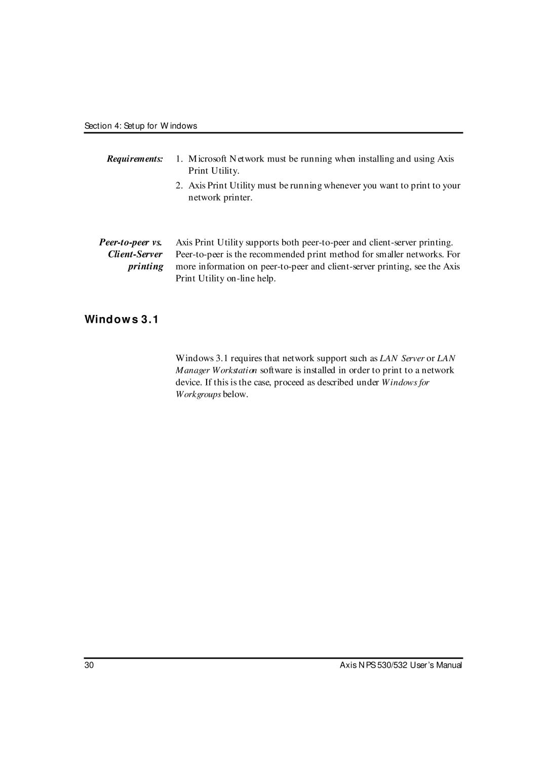 Axis Communications NPS 532, NPS 530 user manual Windows 