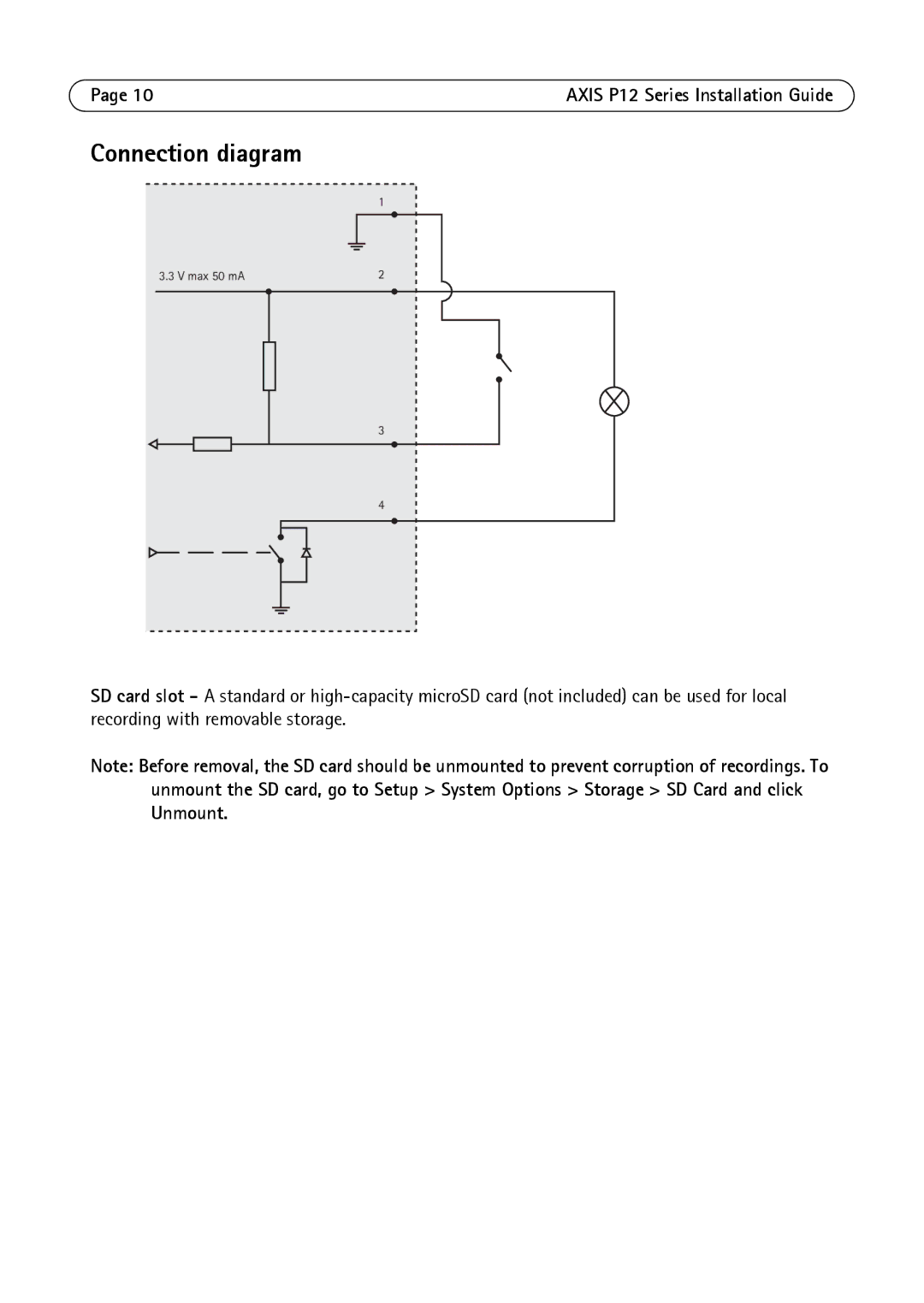 Axis Communications P1214-E, P1224-E, P1204 manual Connection diagram 