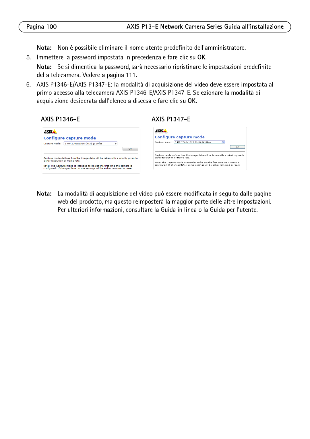 Axis Communications P1347-E, P1343-E, P13-E manual Axis P1346-E 