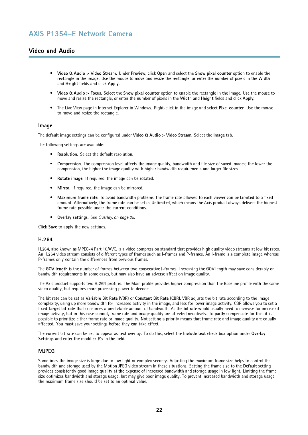 Axis Communications P1354-E user manual Image, 264 