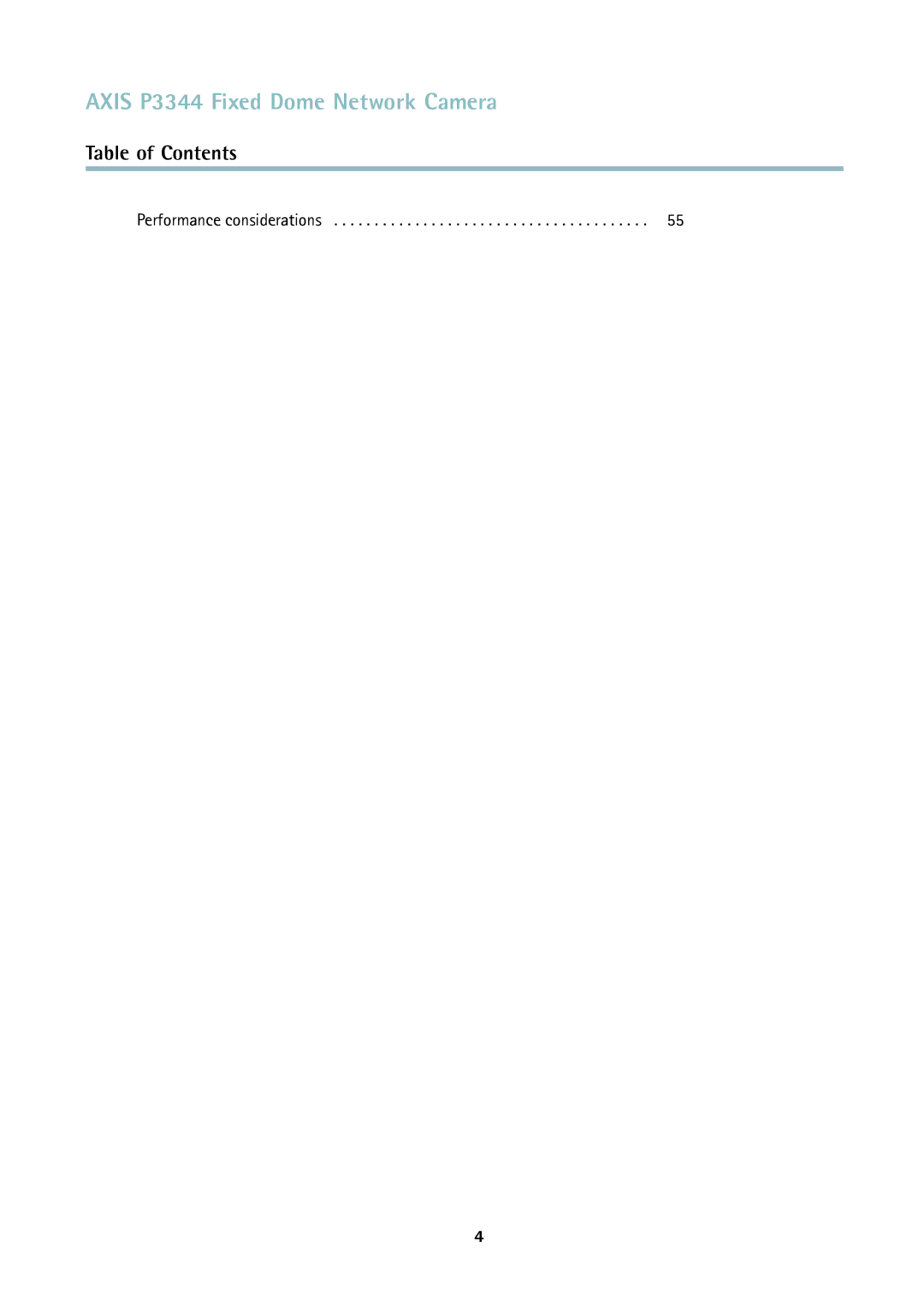 Axis Communications p3344 user manual Performance considerations 