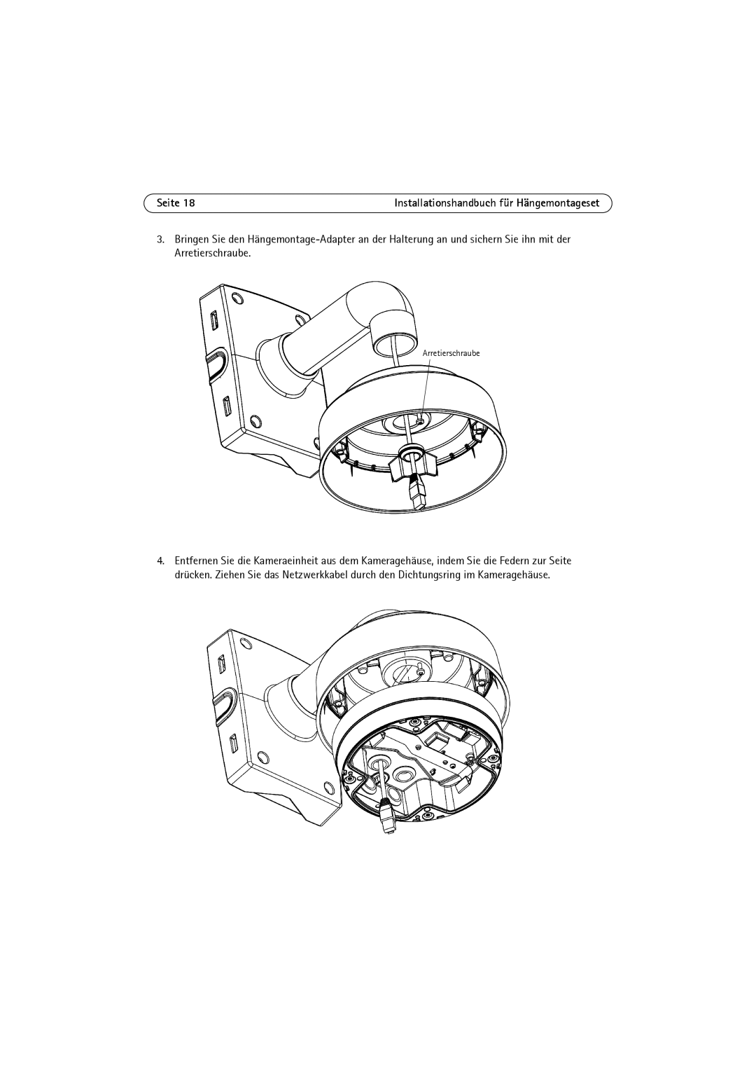 Axis Communications P3346-VE, P3344-VE, P3343-VE manual Arretierschraube 