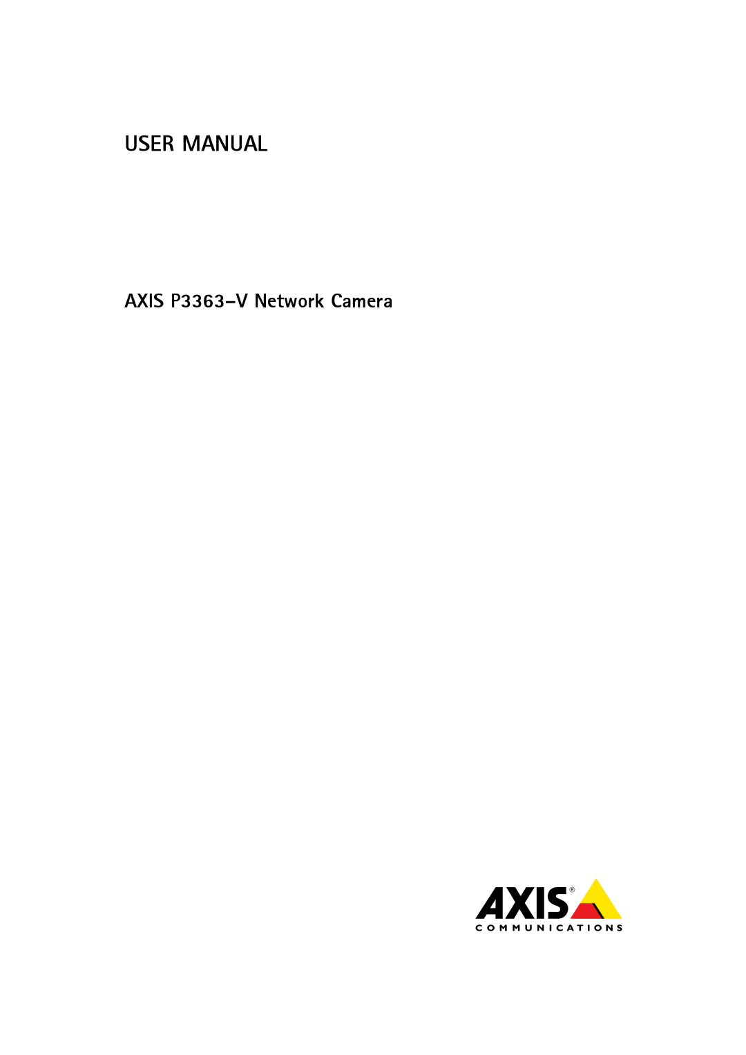 Axis Communications user manual Axis P3363-V Network Camera 