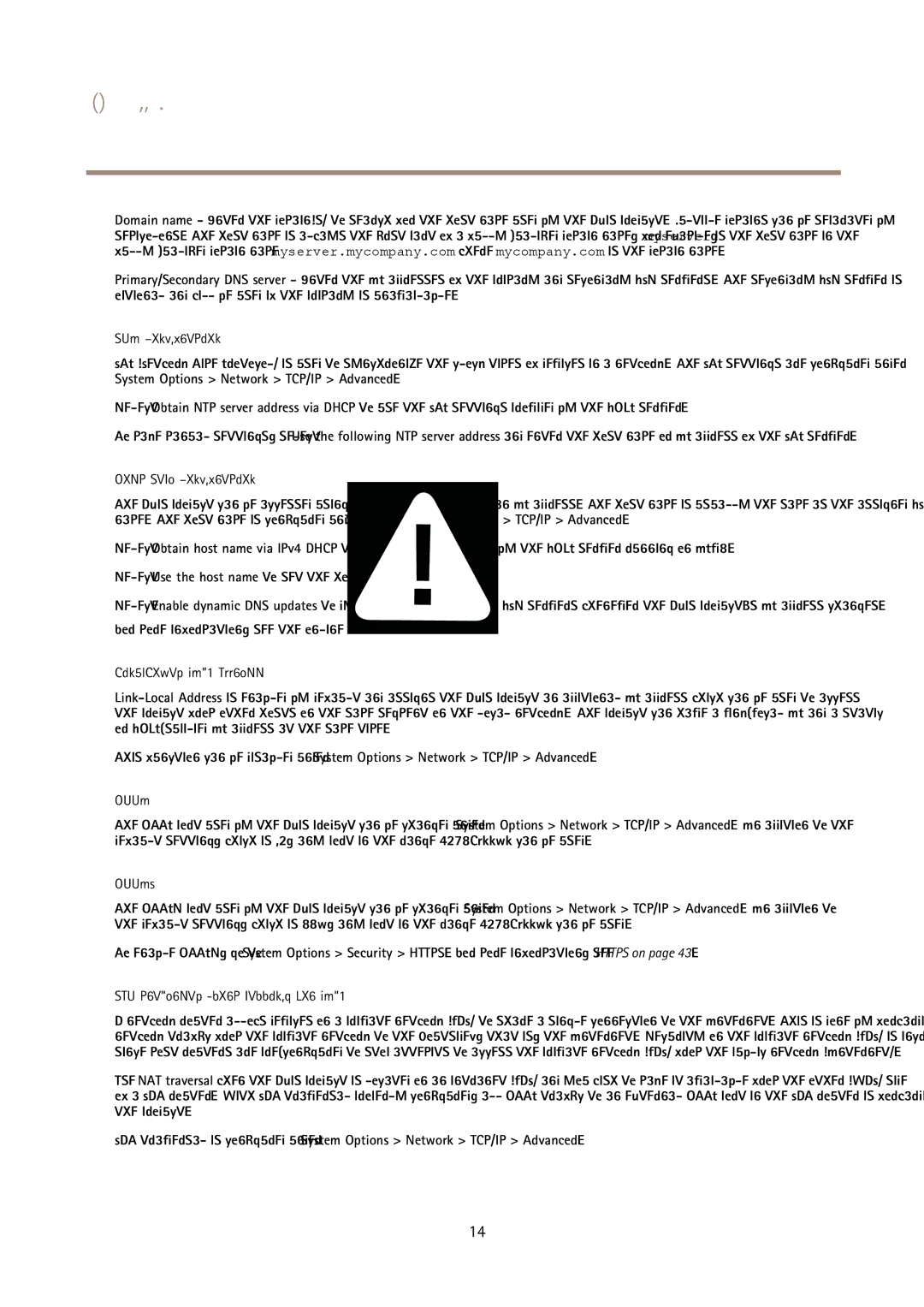 Axis Communications P3365-V user manual NTP Configuration, Host Name Configuration, Link-Local IPv4 Address 