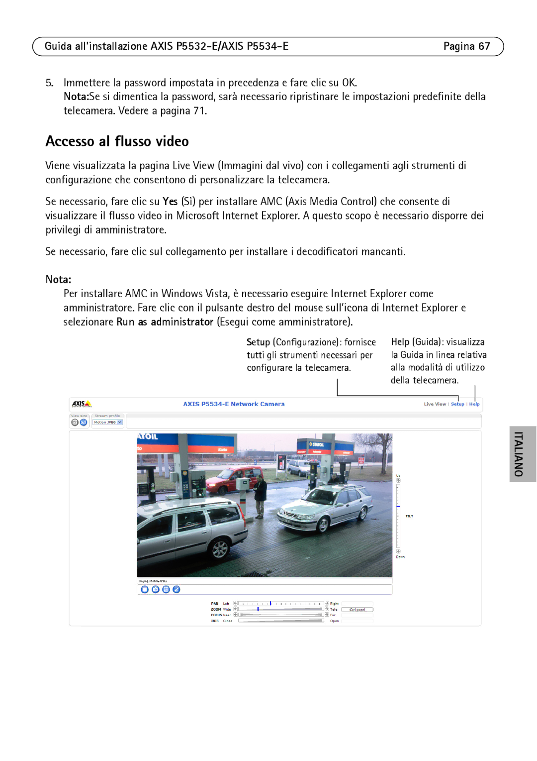 Axis Communications P5532-E manual Accesso al flusso video, Nota 