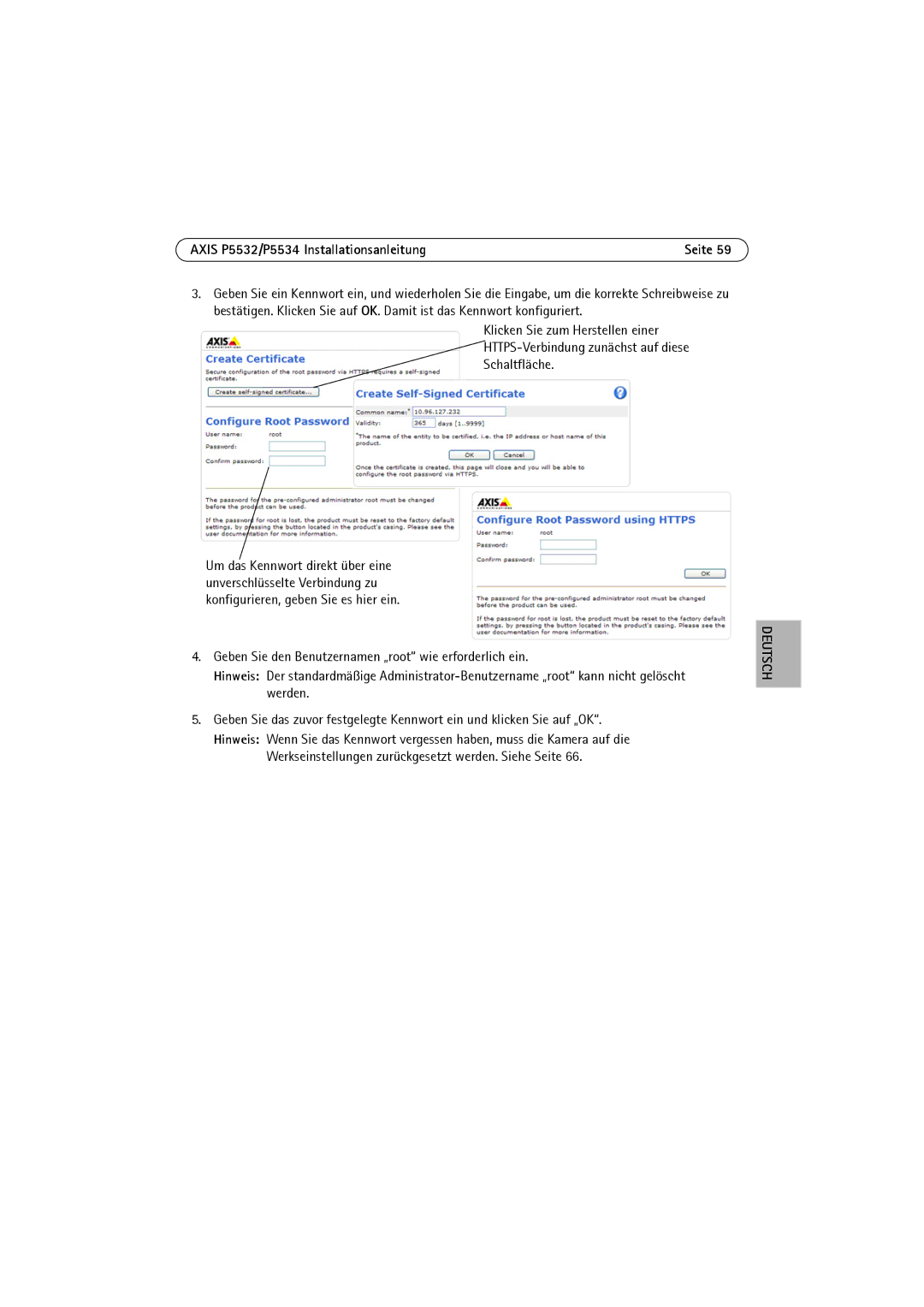 Axis Communications P5532 manual Deutsch 