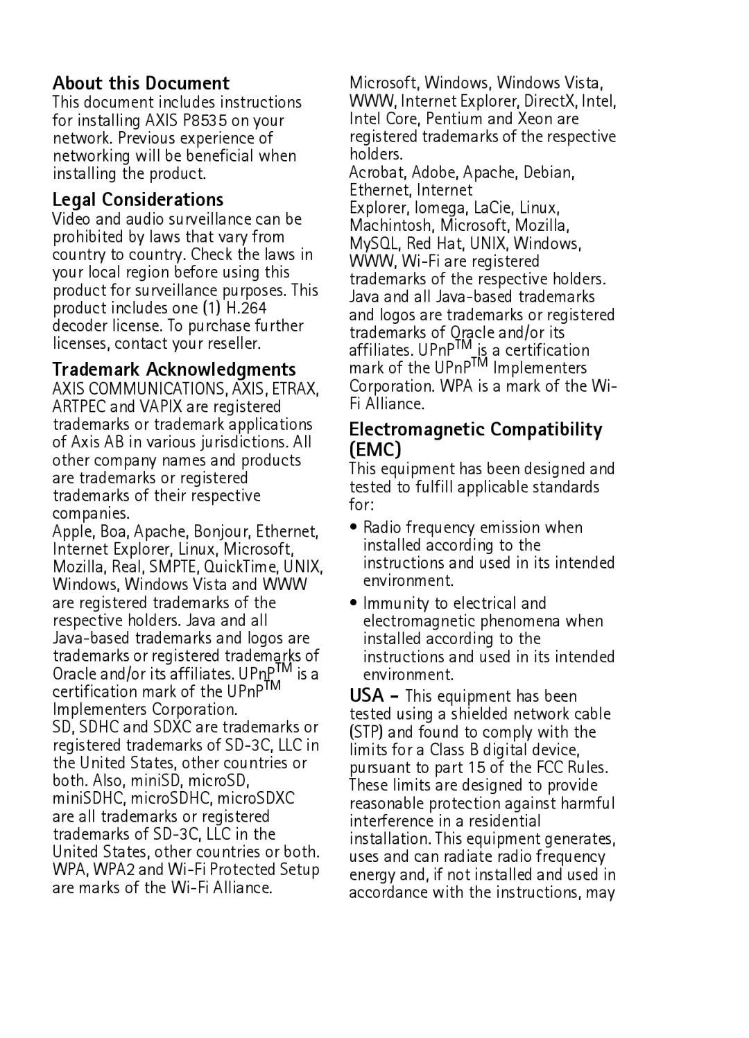 Axis Communications P8535 manual About this Document 