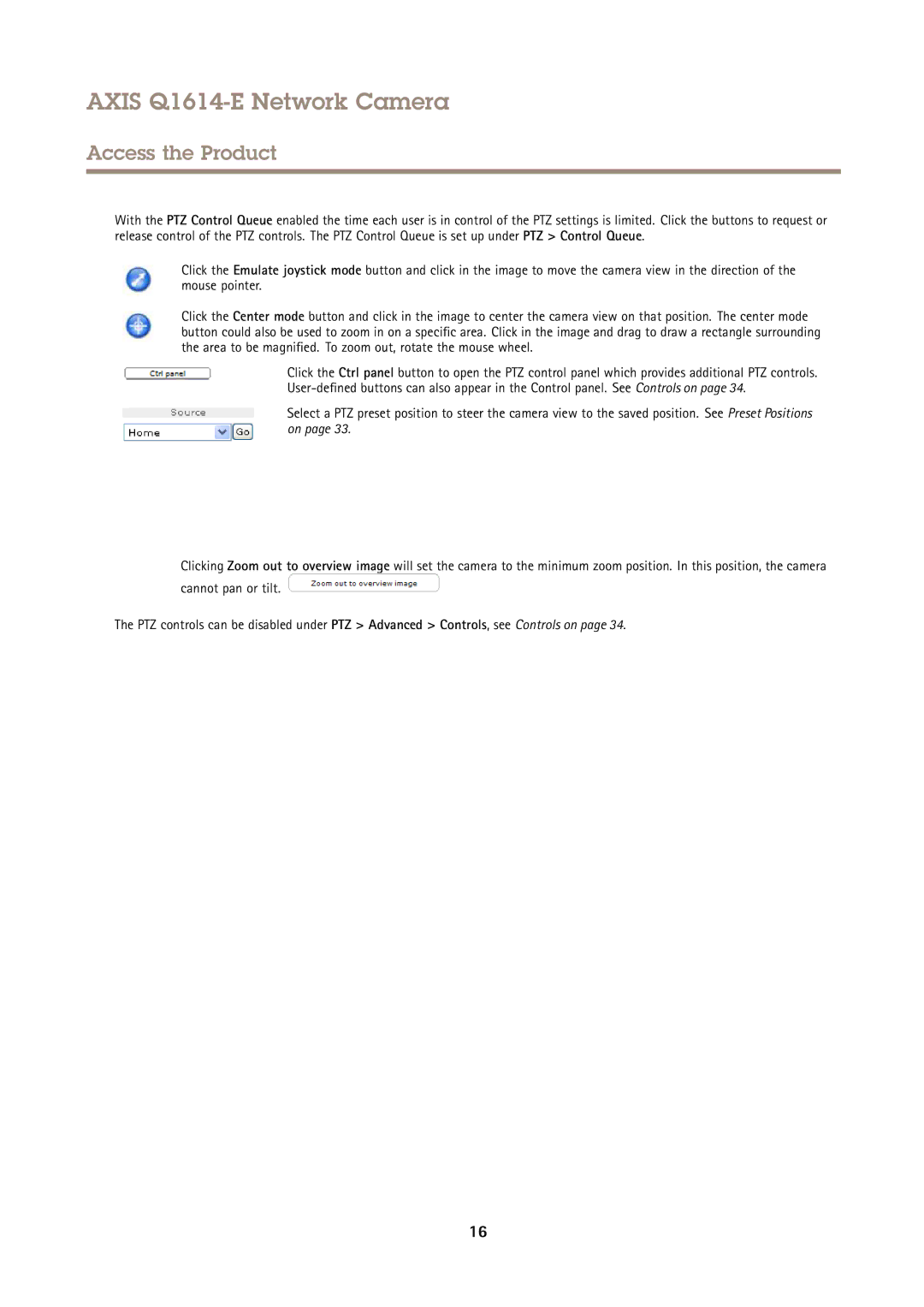 Axis Communications user manual Axis Q1614-E Network Camera 