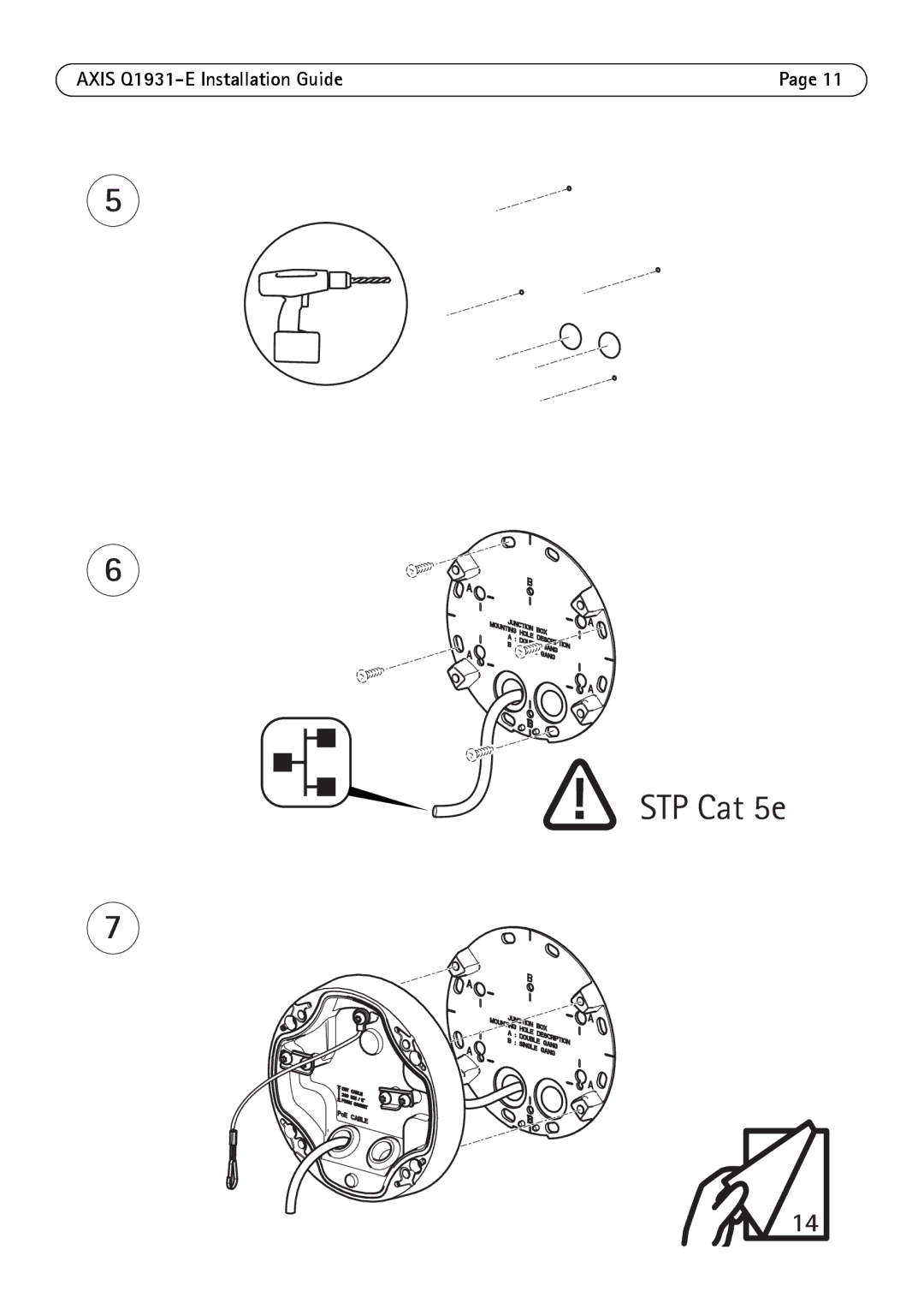 Axis Communications Q1931 manual STP Cat 5e 